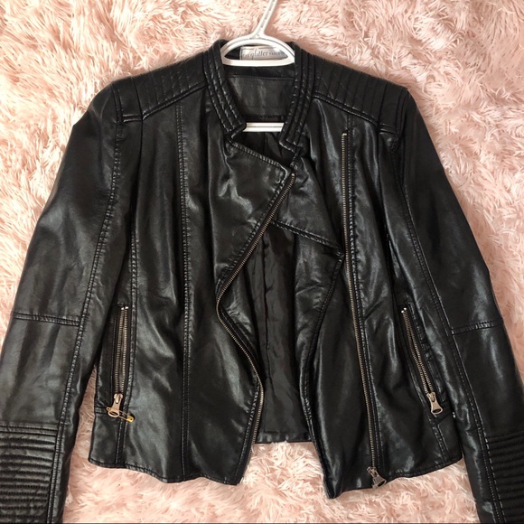 Jackets & Blazers - Pleather Moto Jacket